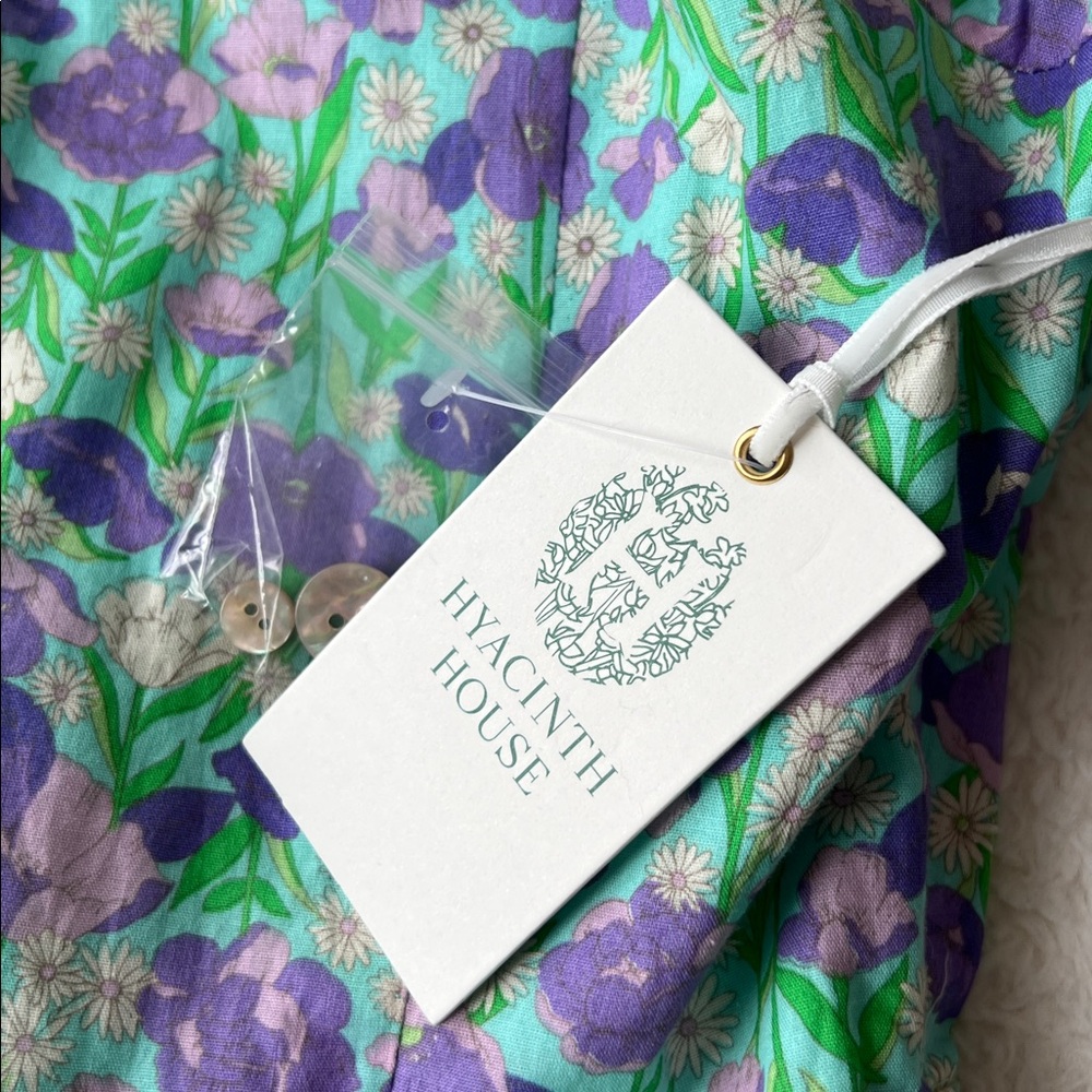 Tuckernuck Hyancith House Floral Bellflower Maxi Dress Medium New With Tags - Picture 4 of 5